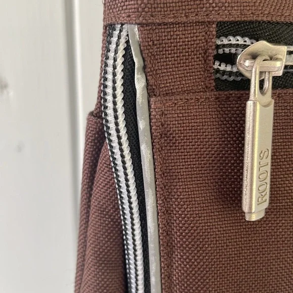 Roots Crossbody Bag Shoulder Bag Brown Beaver Canvas - Picture 7 of 12